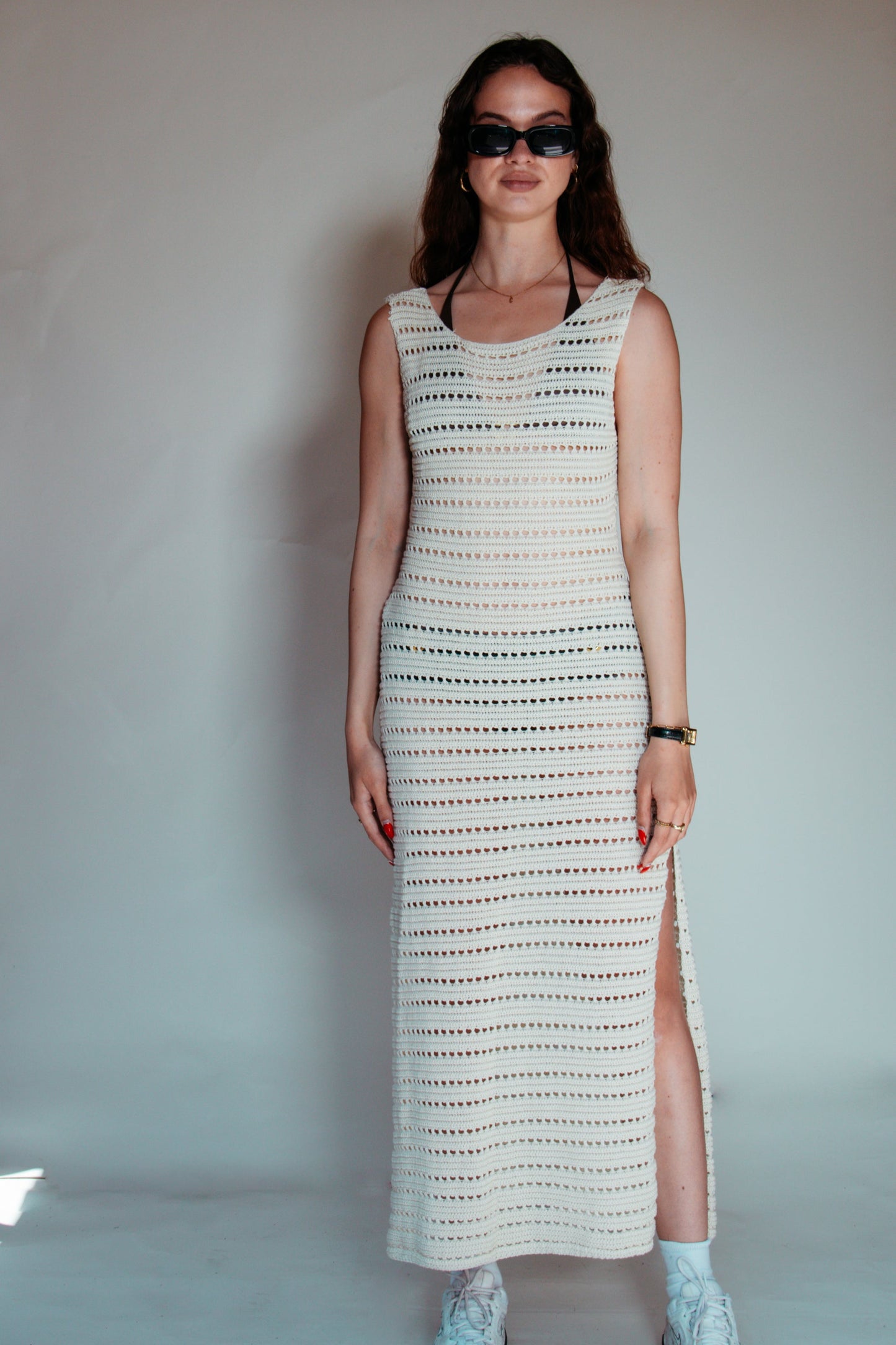 Flynn gebreide maxi-dress