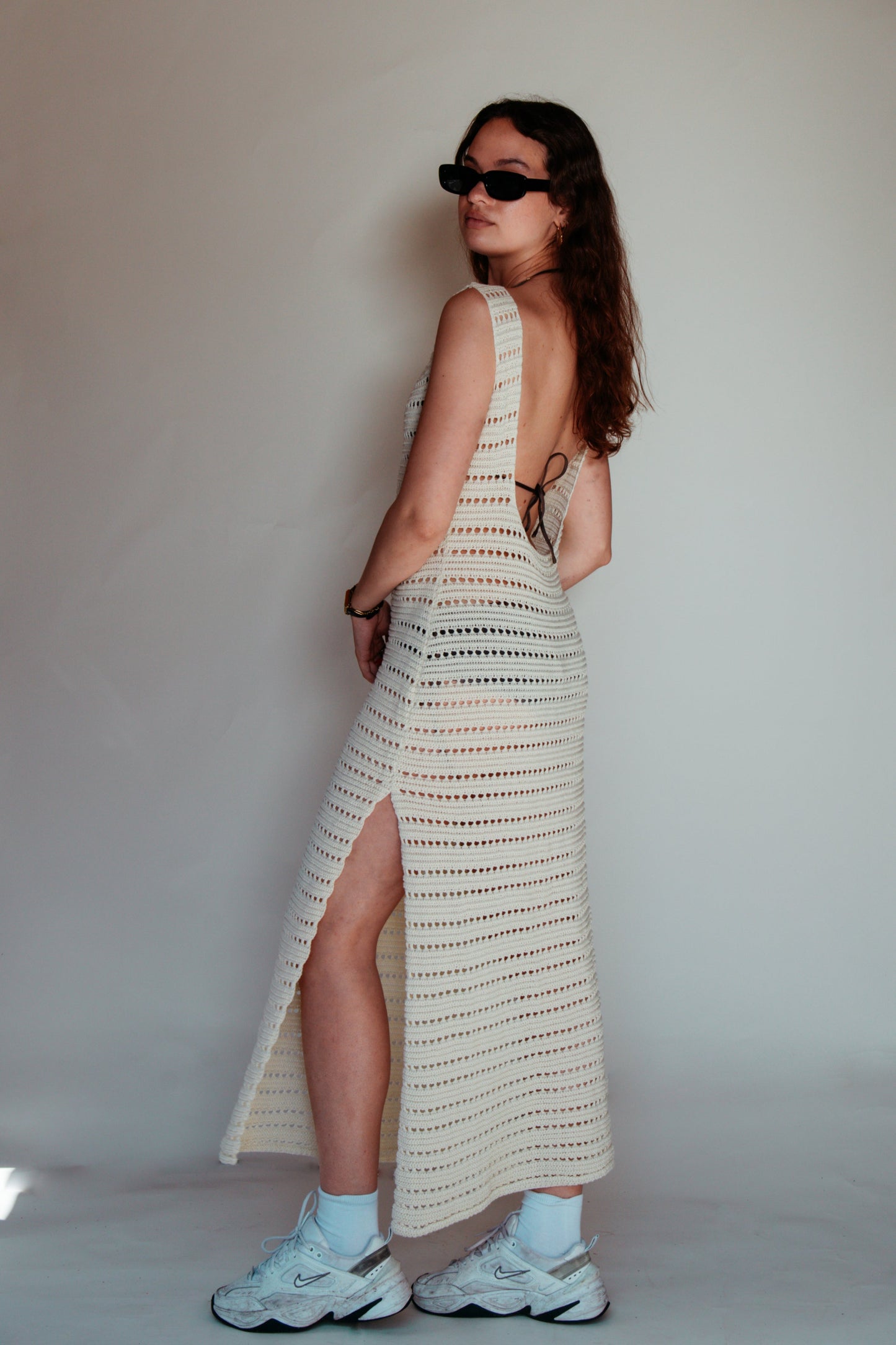 Flynn gebreide maxi-dress