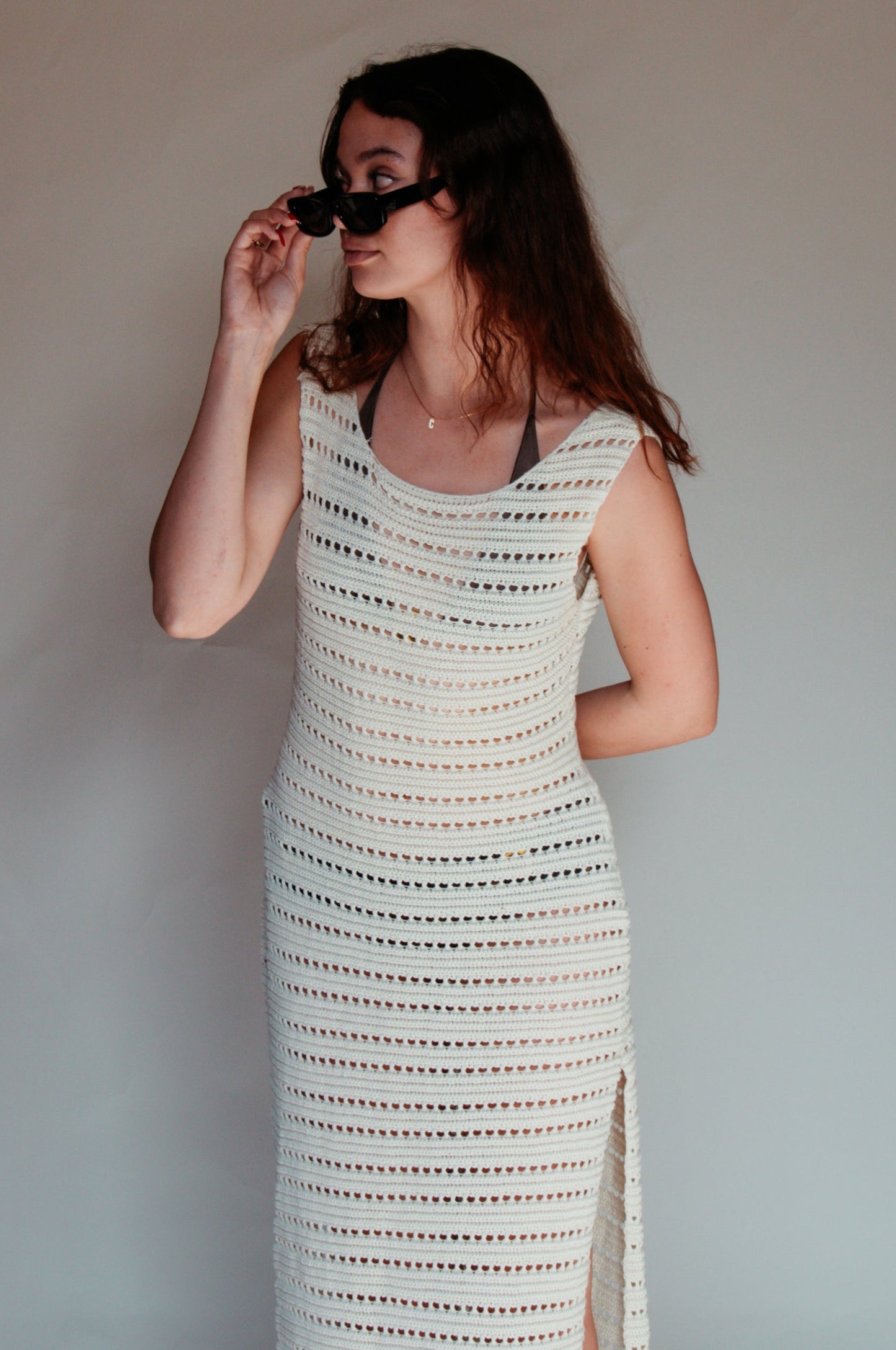 Flynn gebreide maxi-dress